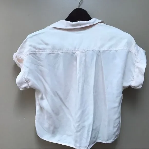 Bella Dahl  Women's Cap Sleeve Tie-Up Front Shirt Button-Up Women's Top (XS) - Picture 10 of 11